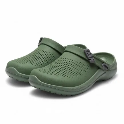 Crocs 360 Slides Slippers for Men Black Green Sizes M6-M10 All-Day Comfort